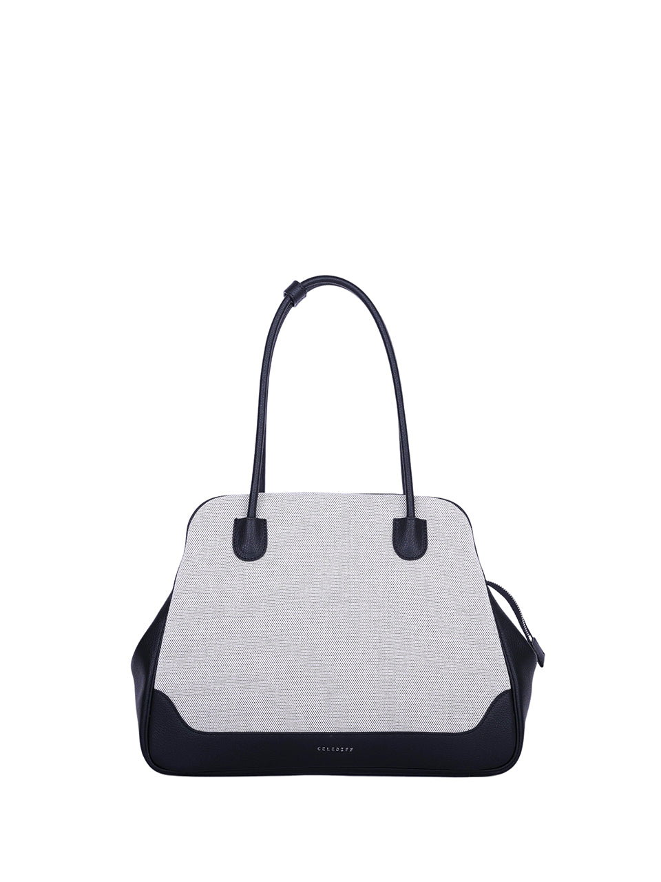 sally Bostonbag_black&amp;fabric