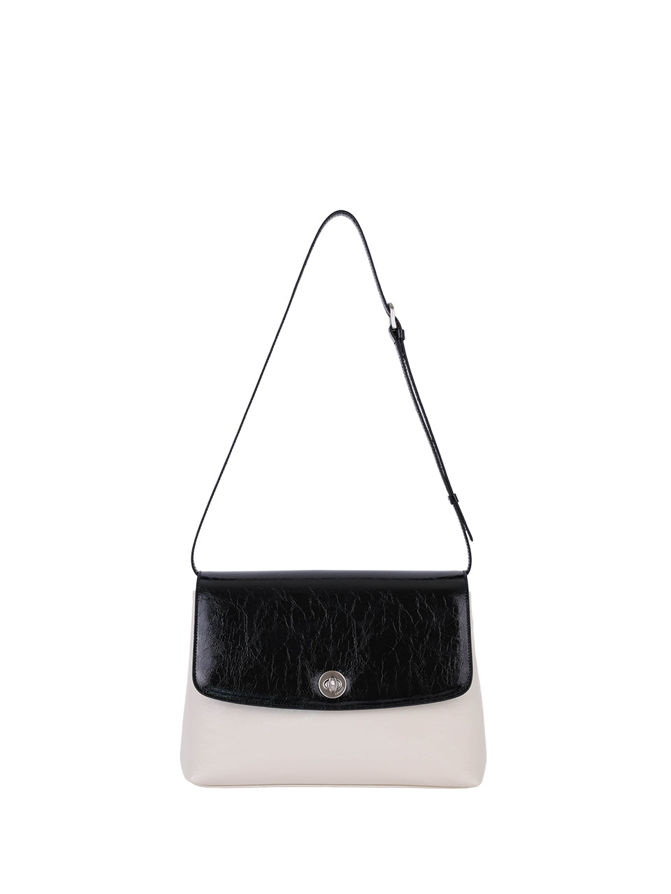 flory shoulder bag _ivory & black